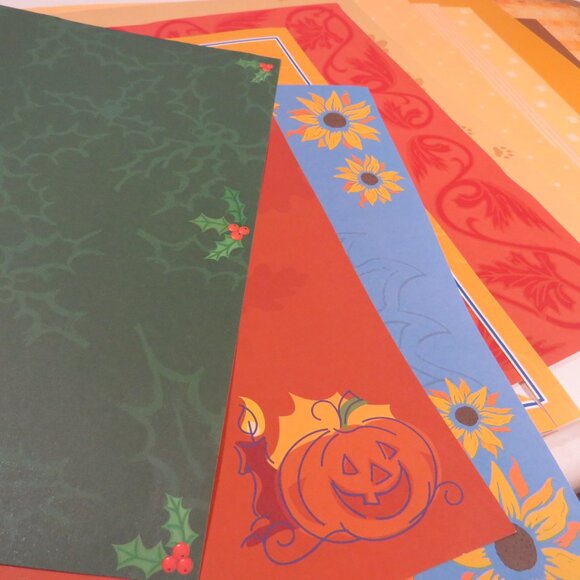 Warm Colors Scrapbook 12x12" pages 30+ pages total - Picture 4 of 8